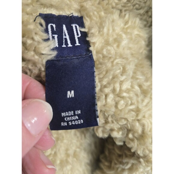 GAP Vintage 2003 Sherpa Lined Denim Jacket Women’s Medium • Band Collar Western - Picture 5 of 13